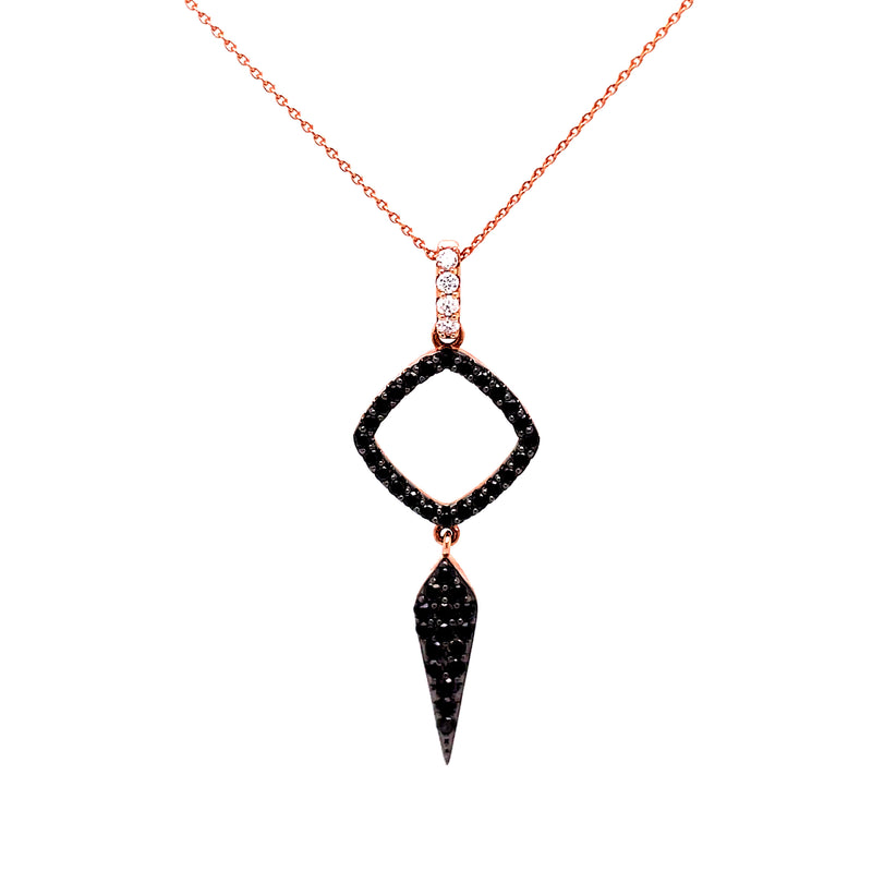 Black Diamond Pendant Necklace
