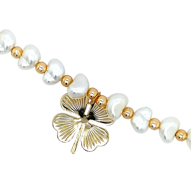 Clover Pearl Necklace