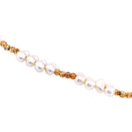 Heart Shaped Pearl and Gold Bead Necklace