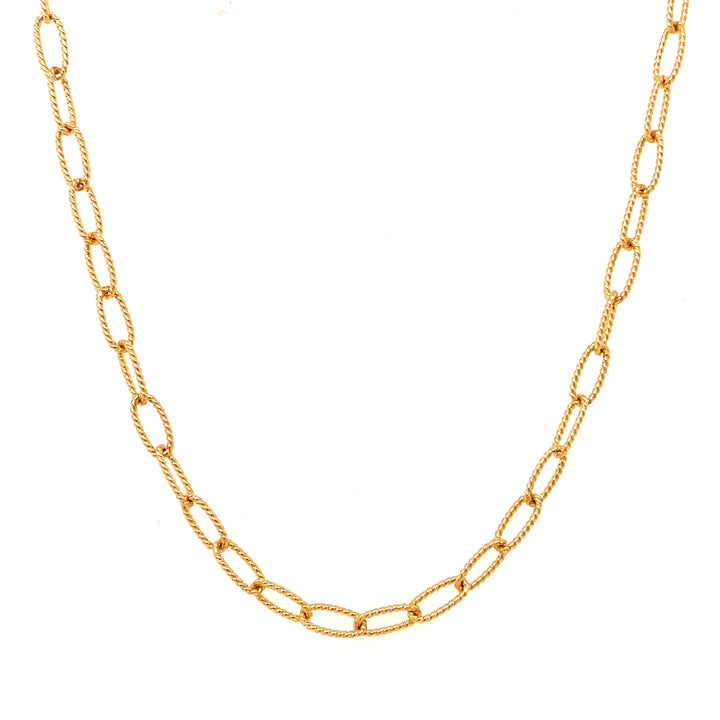 14K Mini Oval Link Chain Necklace