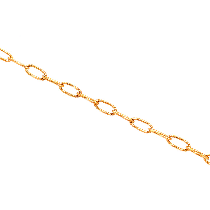 14K Mini Oval Link Chain Necklace