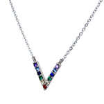Rainbow V Necklace