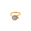 Two Tone Druzy Ring
