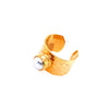Hammered Brass Ring With Pearl