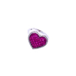 Pink Cubic Zirconia Heart Ring