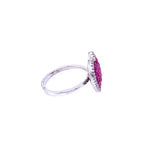 Pink Cubic Zirconia Heart Ring