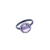 Rose Quartz Ring in Gunmetal