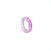 Pink Baguette CZ Band Ring
