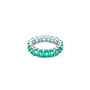 Pale Green Baguette CZ Band Ring