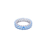 Baby Blue Baguette CZ Band Ring
