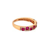 14K Gold Diamond & Ruby Elegant Band Ring