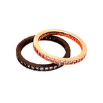 Band Rings in Rose Gold & Gunmetal (Set of 2)