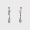 14K Teardrop Charm Huggies