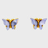 Lavender Butterfly Stud