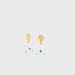 Pearl Drop Earrings With Green Crystal Accents