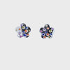 Rainbow Stone Flower Stud Earrings