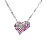 Colorful Heart Pendant Necklace