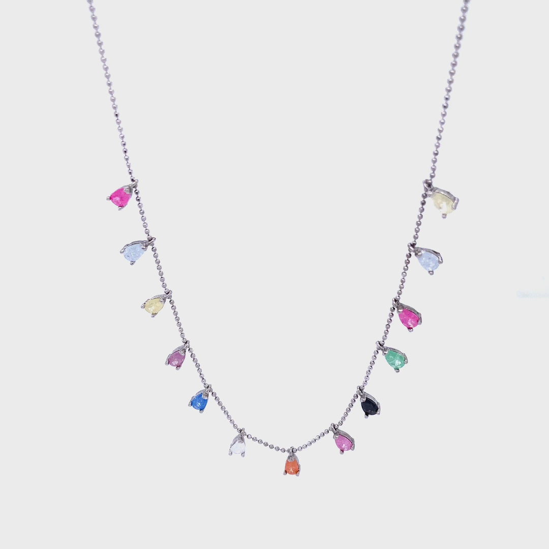 Multi Color Charm Necklace
