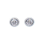 Round Sparkling Baguette Studs