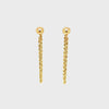 14K Gold Front Back Chain Earrings