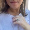 Oval Shape Peridot & Diamond Ring