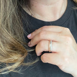 White Gold & Rose Gold Diamond Ring Set