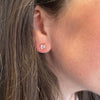 14k Square Gold Stud Earrings