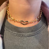 Oval Chain With Heart Accent Necklace
