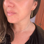 14K Gold Front Back Chain Earrings
