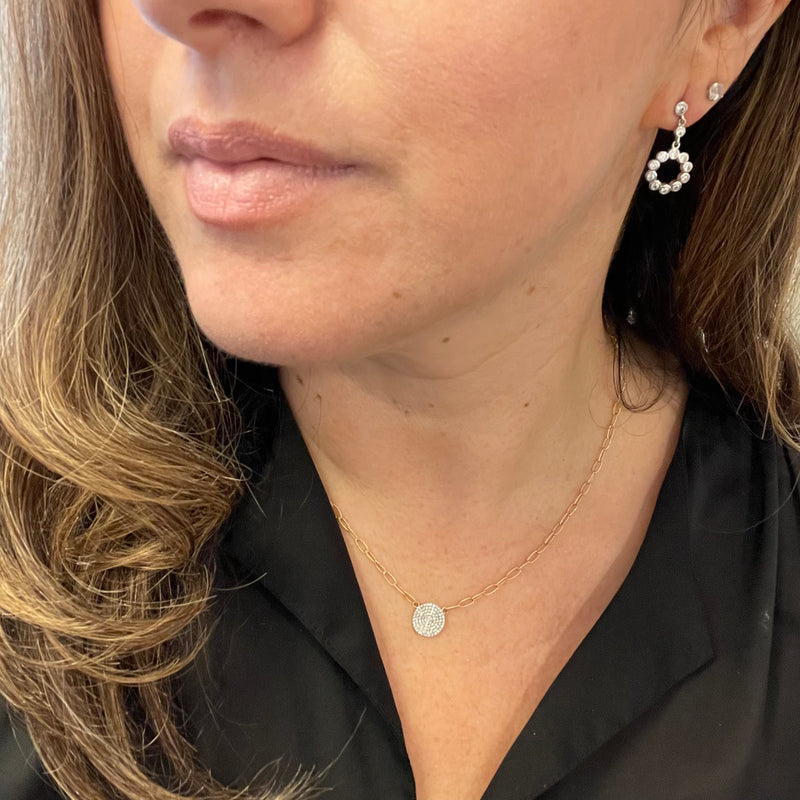Dainty Circle Dangle Earrings