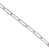 14K White Gold Paperclip Link Bracelet