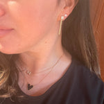 Gold Chain Earrings with Cubic Zirconia