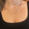 14K Rose Gold Long Pearl Bar Necklace