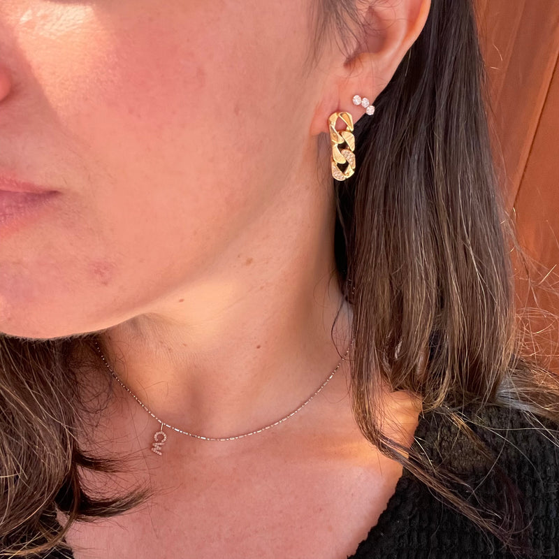Curb Link Drop Earrings
