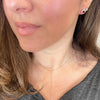 Ruby Colored Heart Stud
