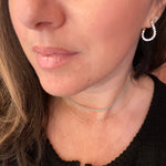MOM Initial Necklace With Diamonds
