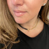 Half Enamel and Gold Chain Necklace
