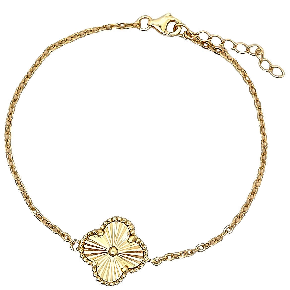 14K Gold Red Clover Bracelet – picntell