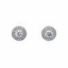 14K White Gold Sparkling Halo Studs