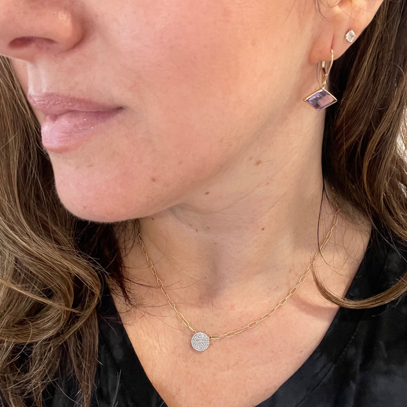 14K Gold Elegant Amethyst Earrings