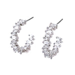 Cubic Zirconia Open Hoops