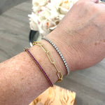 Textured Paperclip Chain Bracelet