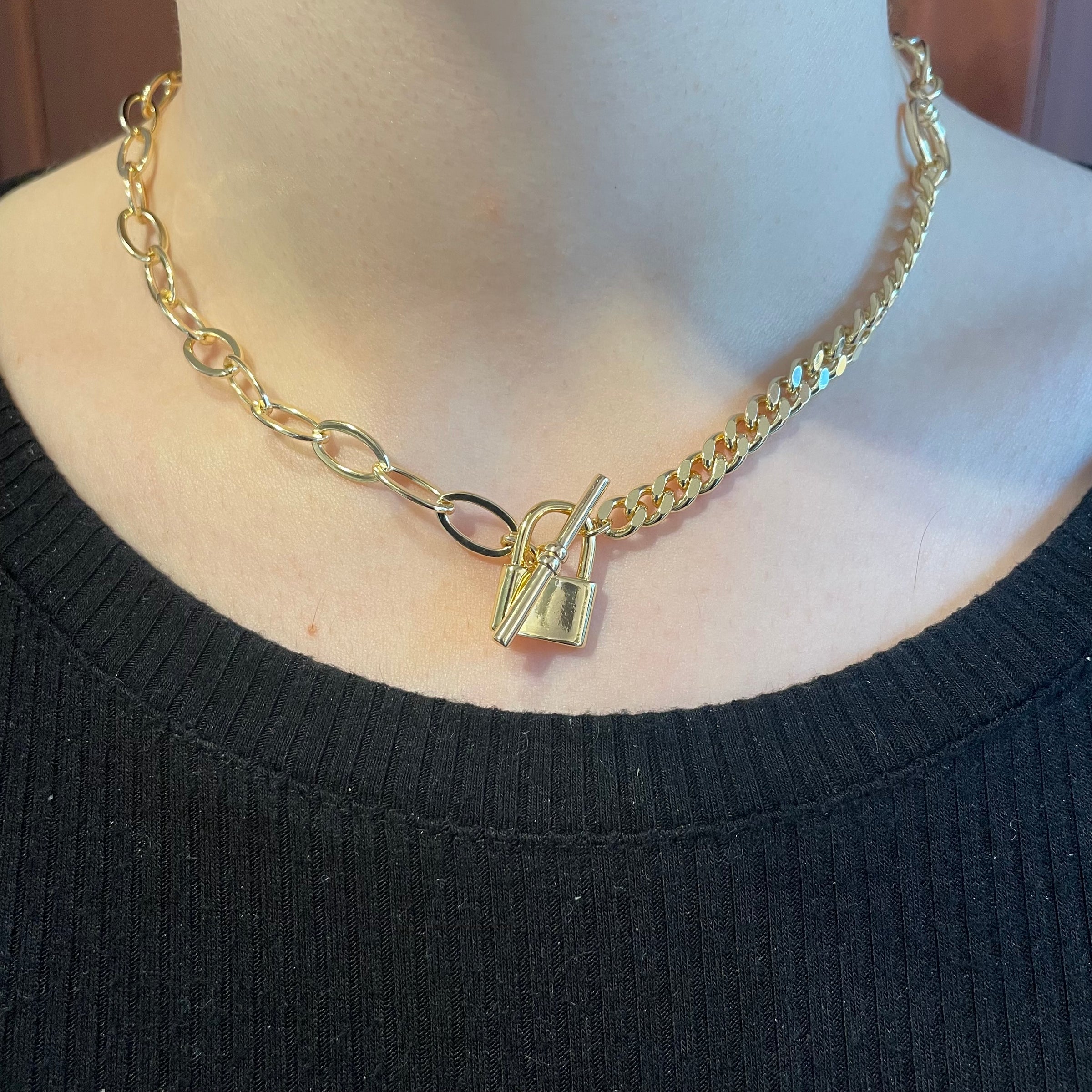 Louis Vuitton, Jewelry, Louis Vuitton Lock Chain Necklace