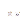 14k Square Gold Stud Earrings
