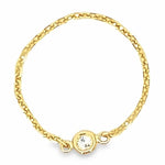 14K Gold Bezel Set Diamond Ring