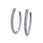 Dazzling Oval Hoop Earrings