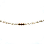 Pearl Choker With Gold Accents