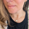 Pavé CZ Clover Necklace in Gold