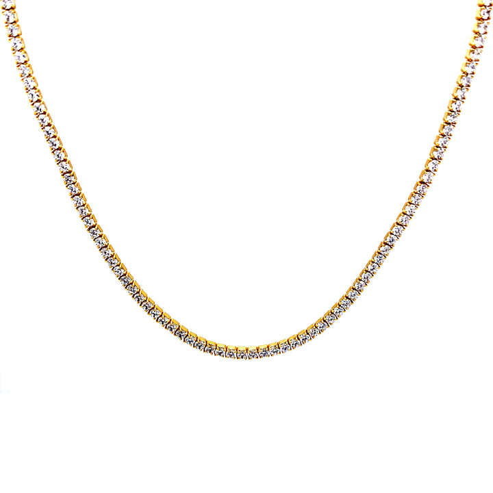 Lightweight Tennis Choker Necklace (Gold)