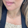 14k White Gold Heart Pendant Necklace